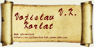Vojislav Korlat vizit kartica